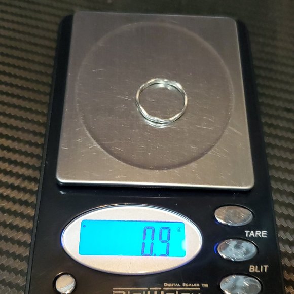 Size 6.5 925 Sterling Silver Wavy Line In The Middle Ring - Picture 7 of 7